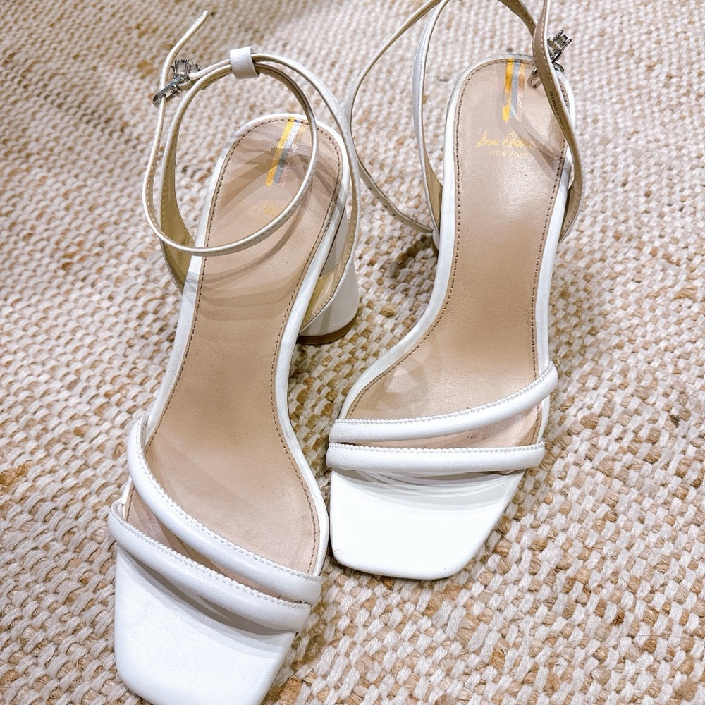 Sam Edelman White Strappy Heels